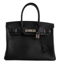 Hermes Birkin 30 Black Epsom with Palladium Hardware