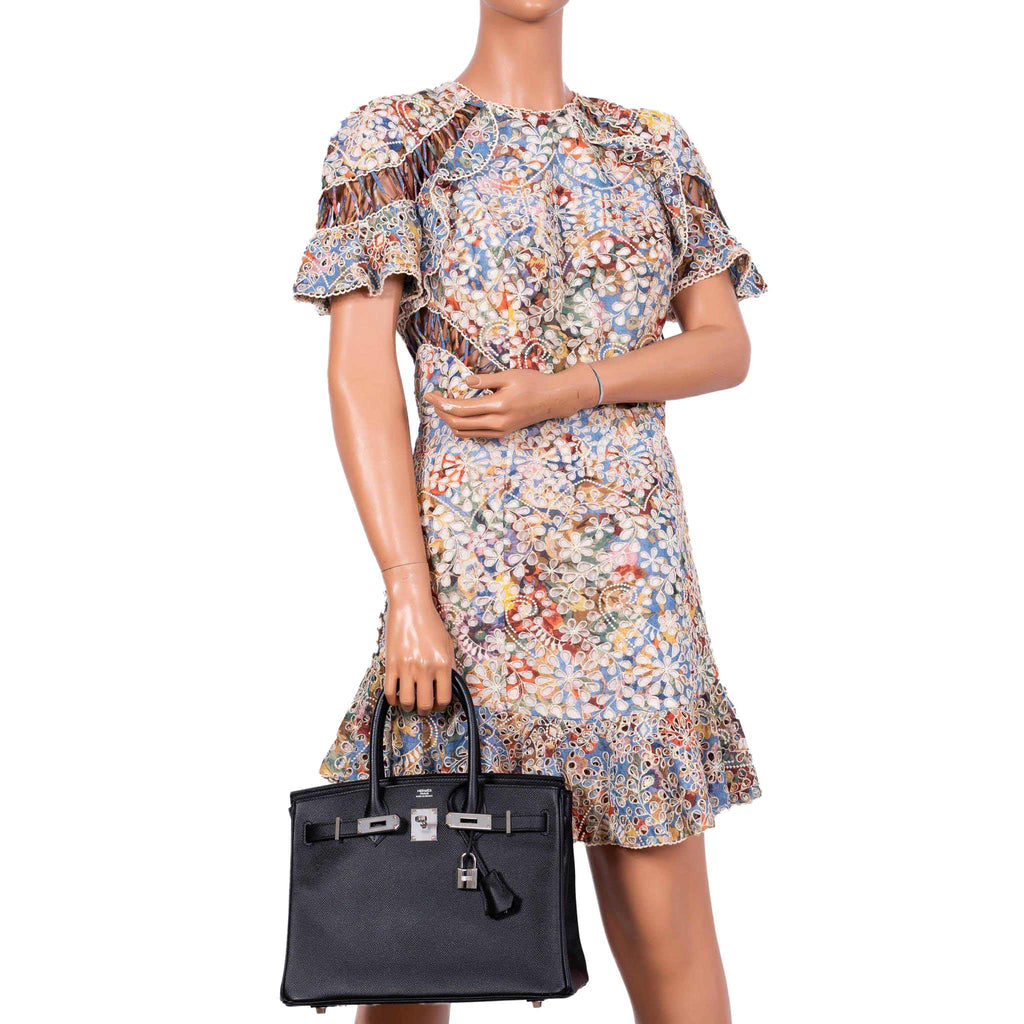 Hermes Birkin 30 Black Epsom with Palladium Hardware