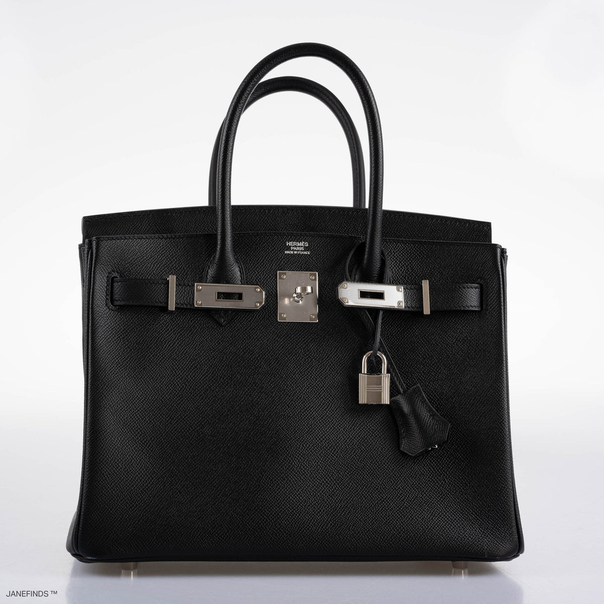 Hermes Birkin 30 Black Epsom with Palladium Hardware