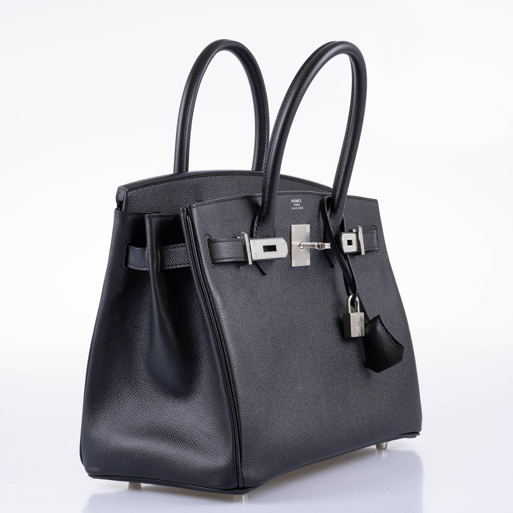 Hermes Birkin 30 Black Epsom with Palladium Hardware