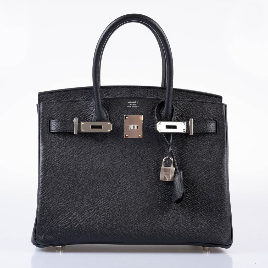 Hermes Birkin 30 Black Epsom with Palladium Hardware