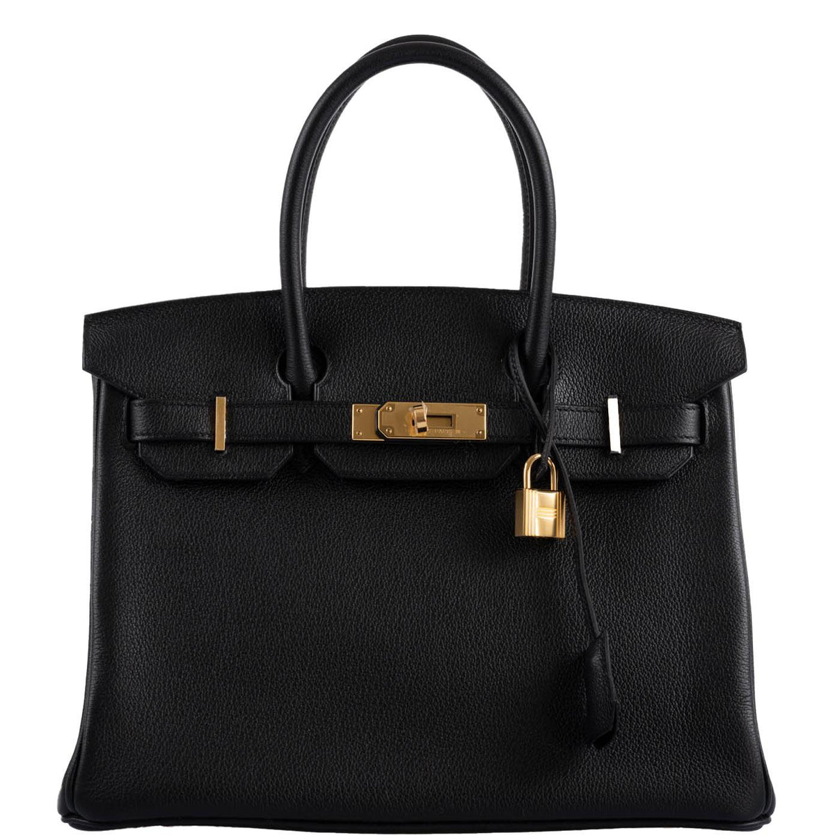 Hermes Birkin 30 Black Navillo Taurillon Leather Gold Hardware