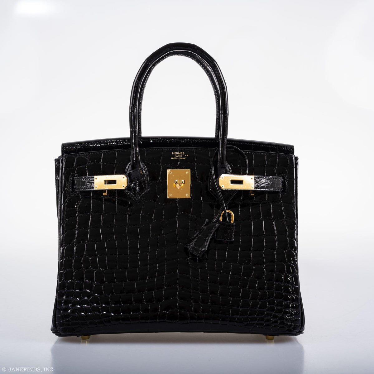Hermes Birkin 30 Black Nilo Crocodile Gold Hardware