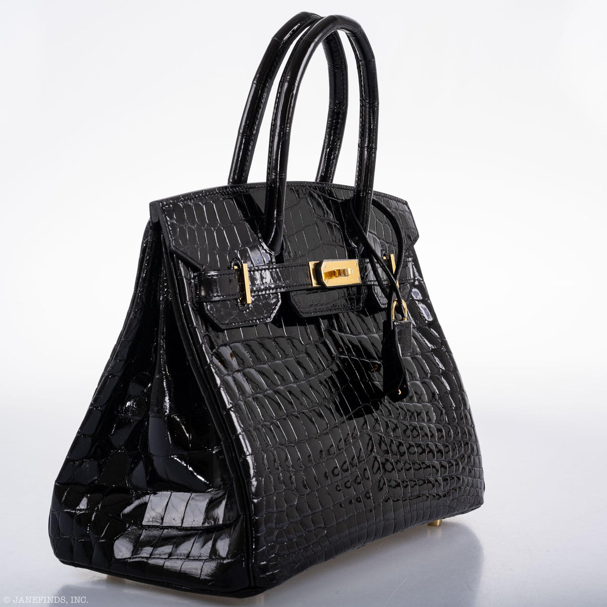 Hermes Birkin 30 Black Nilo Crocodile Gold Hardware