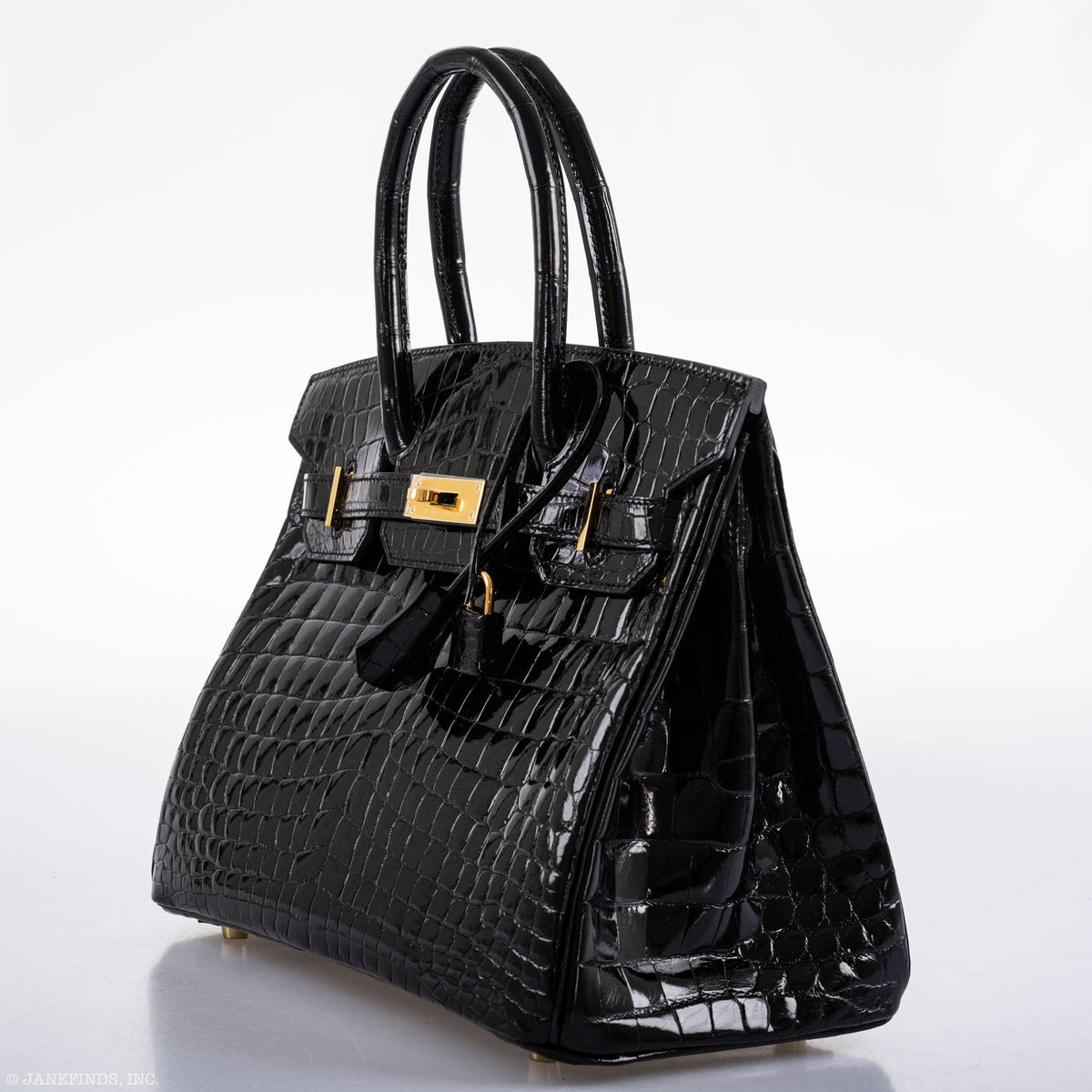Hermes Birkin 30 Black Nilo Crocodile Gold Hardware