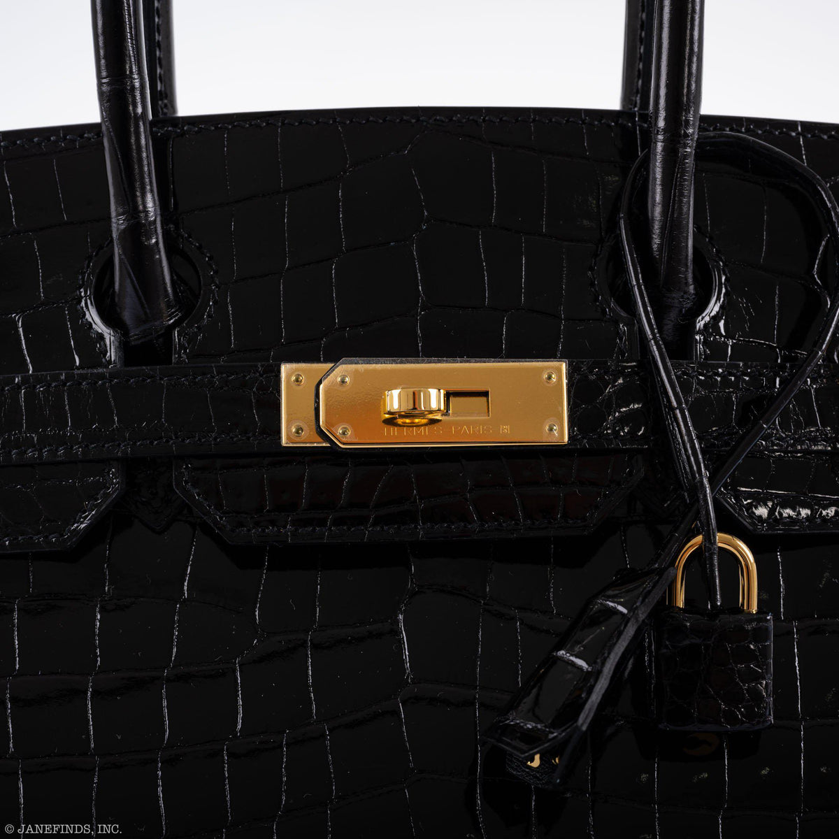 Hermes Birkin 30 Black Nilo Crocodile Gold Hardware