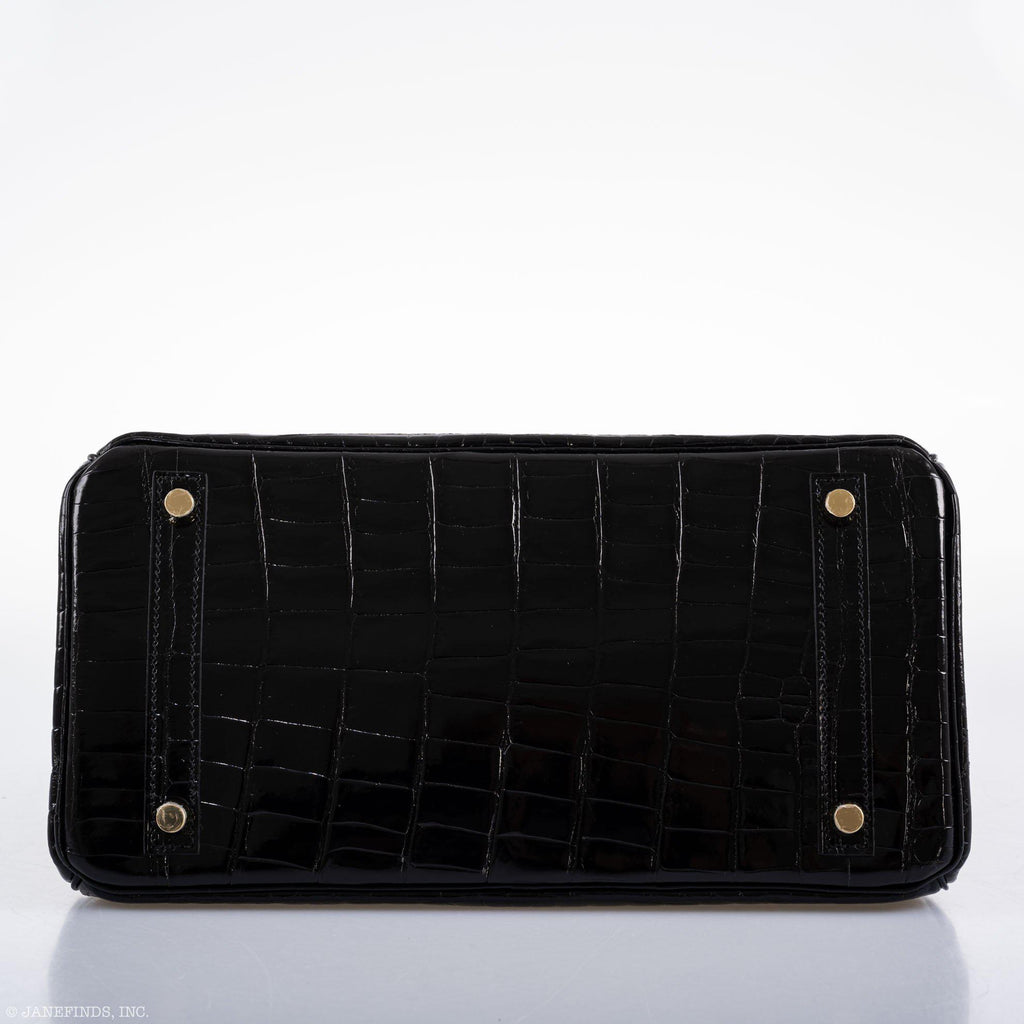 Hermes Birkin 30 Black Nilo Crocodile Gold Hardware