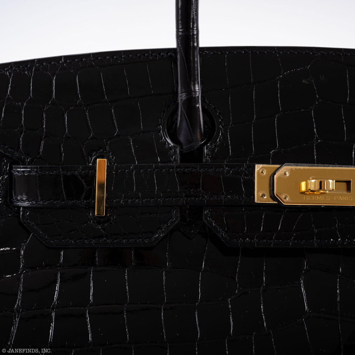 Hermes Birkin 30 Black Nilo Crocodile Gold Hardware
