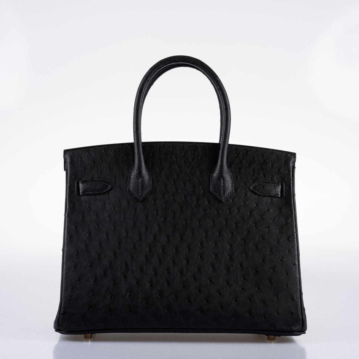Hermes Birkin 30 Black Ostrich with Rose Gold Hardware