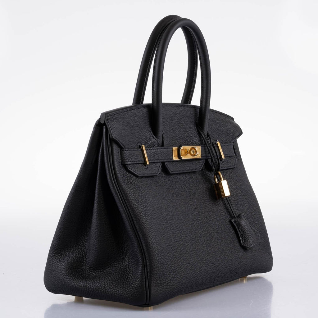 Hermes Birkin 30 Black Togo Gold Hardware