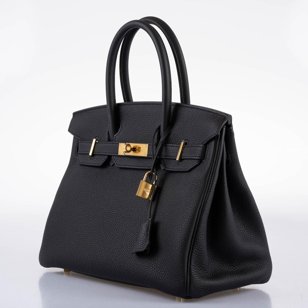 Hermes Birkin 30 Black Togo Gold Hardware