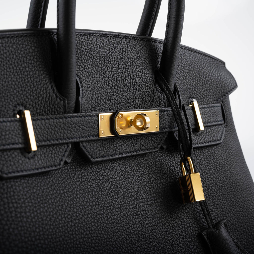 Hermes Birkin 30 Black Togo Gold Hardware