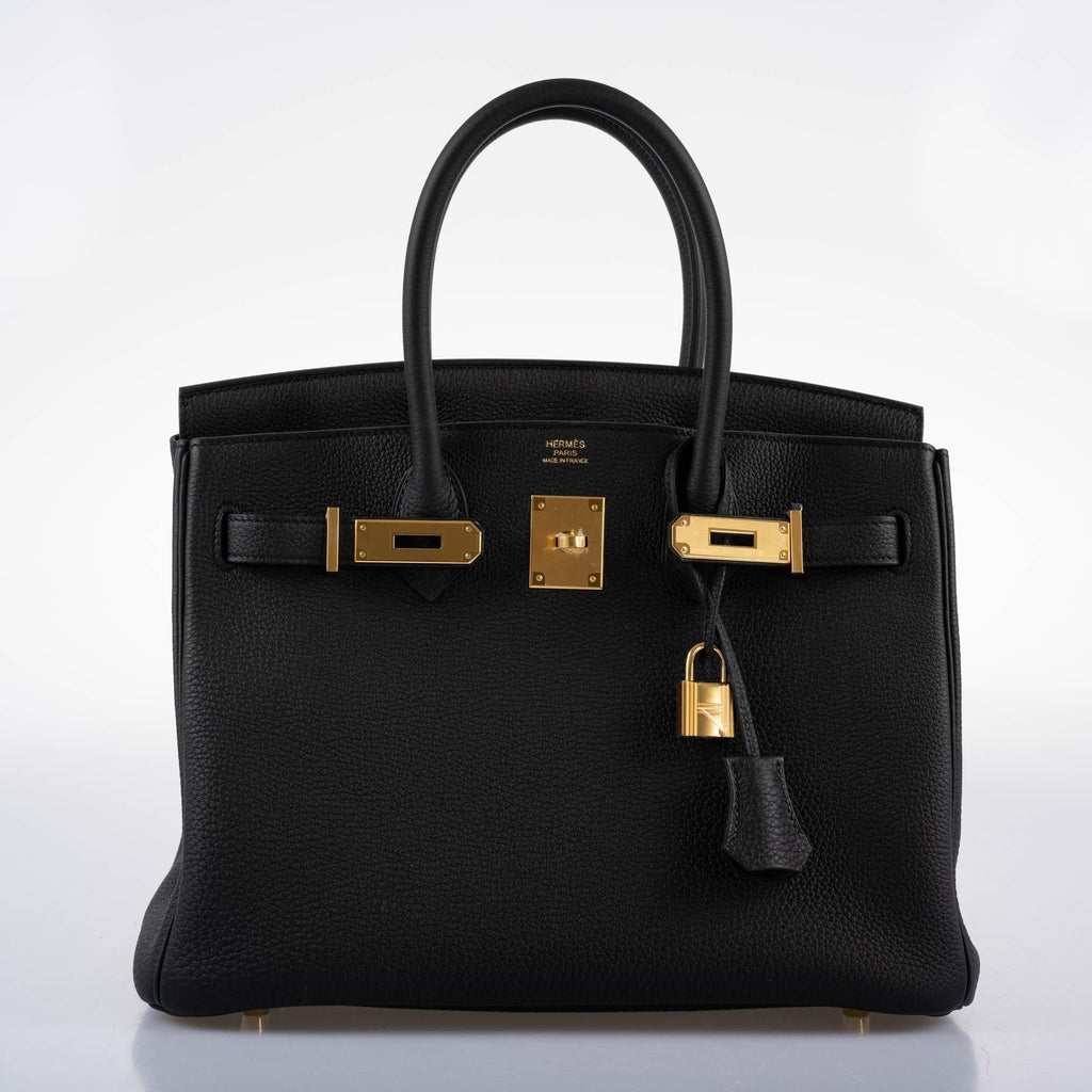 Hermes Birkin 30 Black Togo Gold Hardware