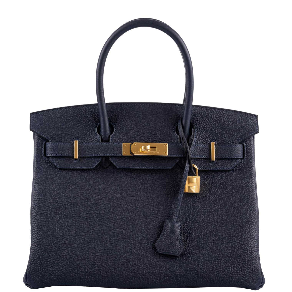 Hermes Birkin 30 Bleu (Blue) Nuit Togo with Gold Hardware