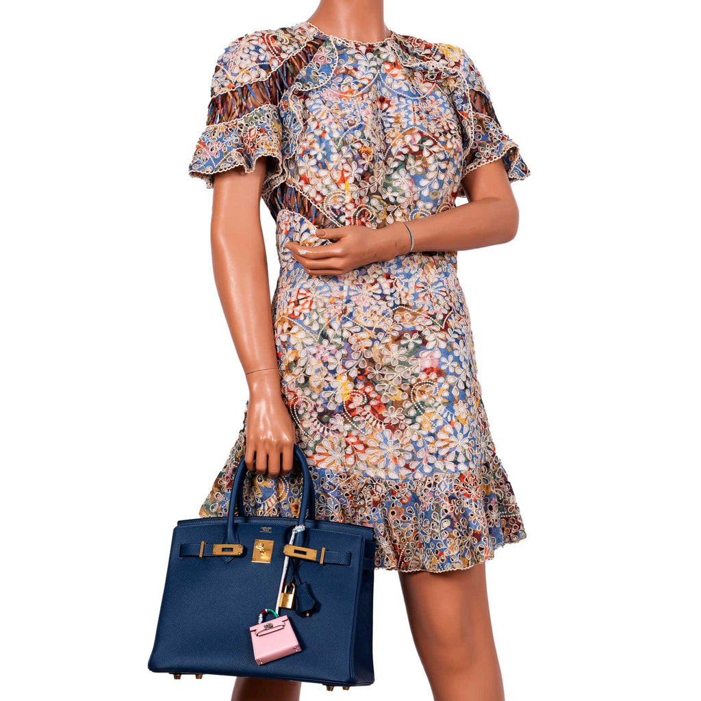 Hermes Birkin 30 Deep Blue Epsom with Gold Hardware