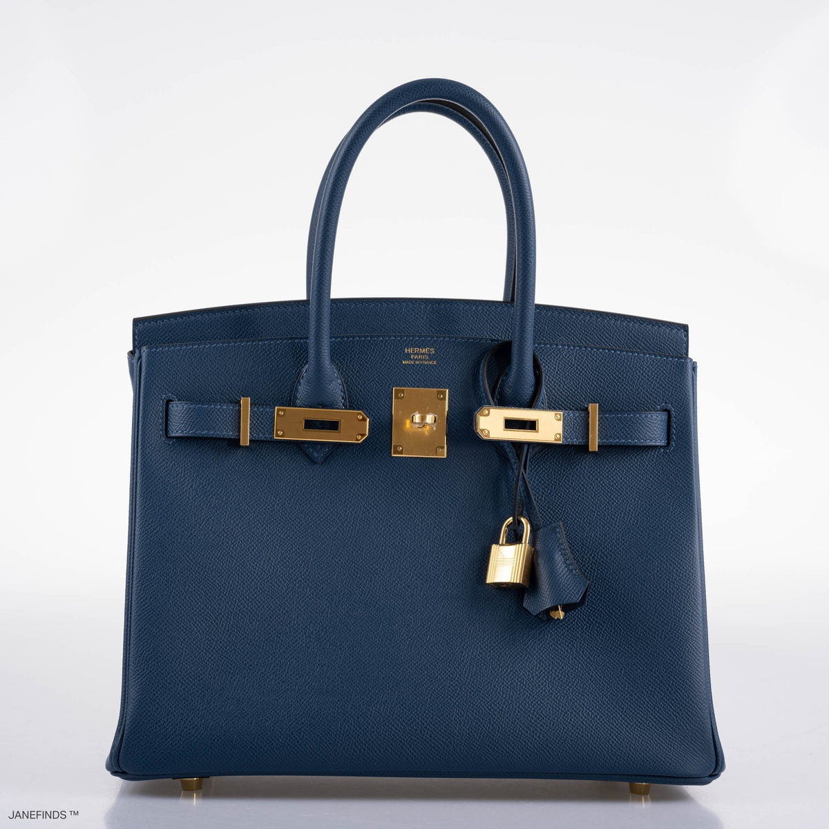 Hermes Birkin 30 Deep Blue Epsom with Gold Hardware
