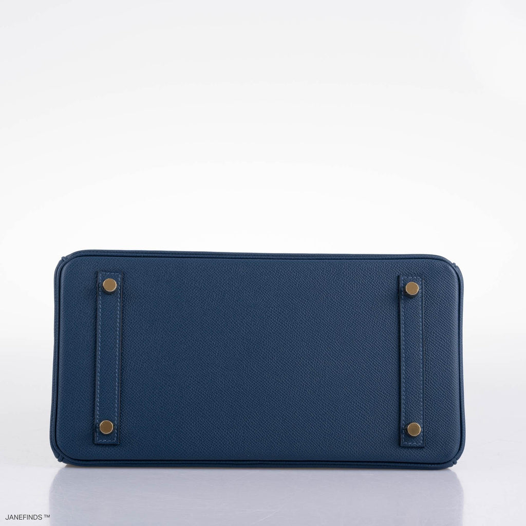 Hermes Birkin 30 Deep Blue Epsom with Gold Hardware
