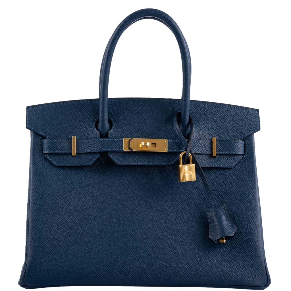 Hermes Birkin 30 Deep Blue Epsom with Gold Hardware