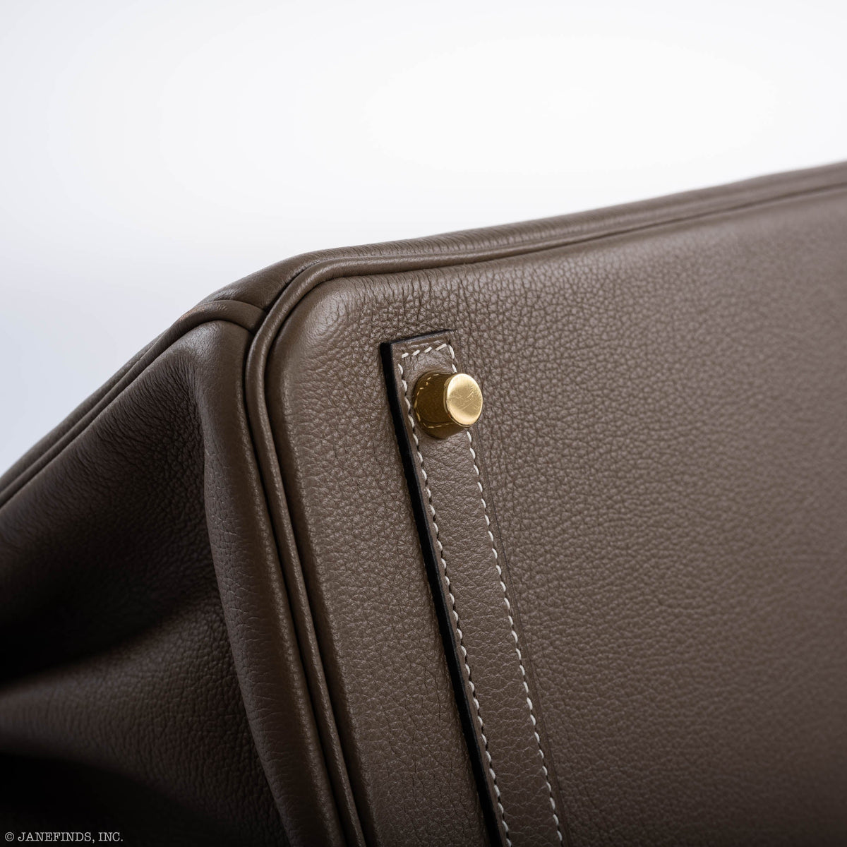 Hermes Birkin 30 Etoupe Navillo leather Gold Hardware