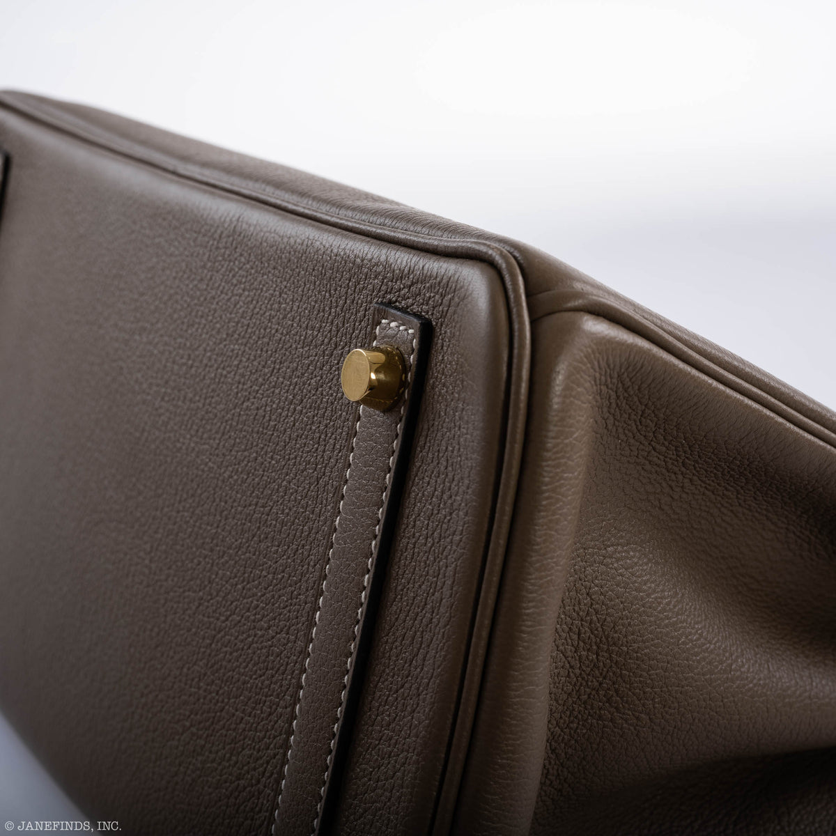 Hermes Birkin 30 Etoupe Navillo leather Gold Hardware