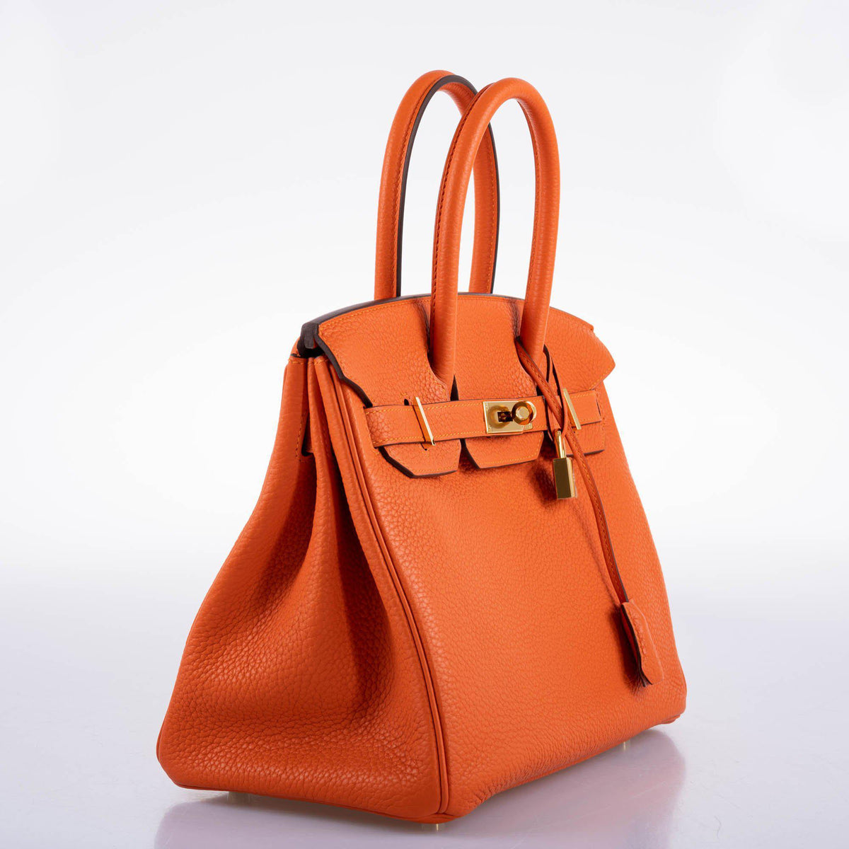 Hermes Birkin 30 Feu Togo Gold Hardware