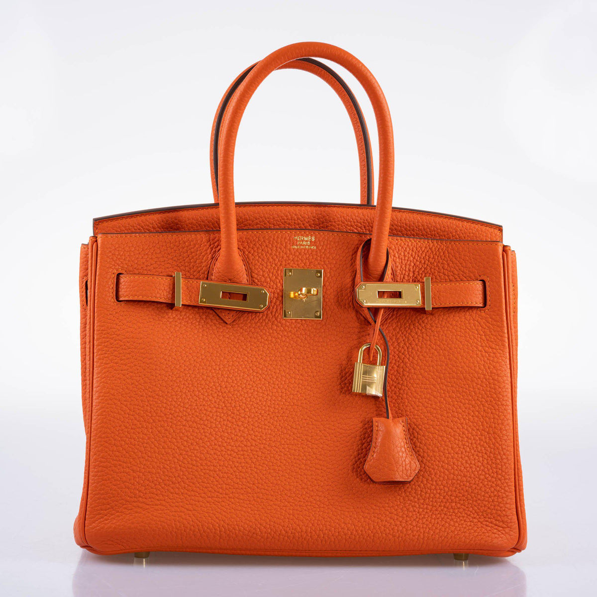 Hermes Birkin 30 Feu Togo Gold Hardware