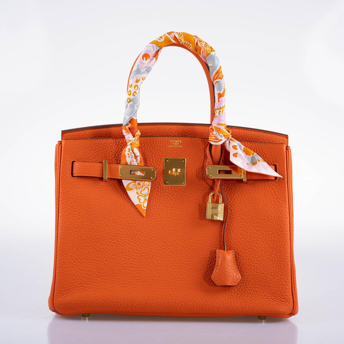 Hermes Birkin 30 Feu Togo Gold Hardware