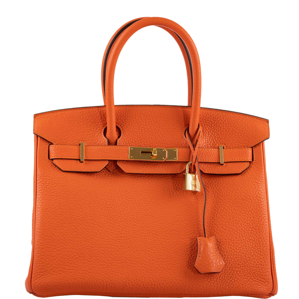 Hermes Birkin 30 Feu Togo Gold Hardware