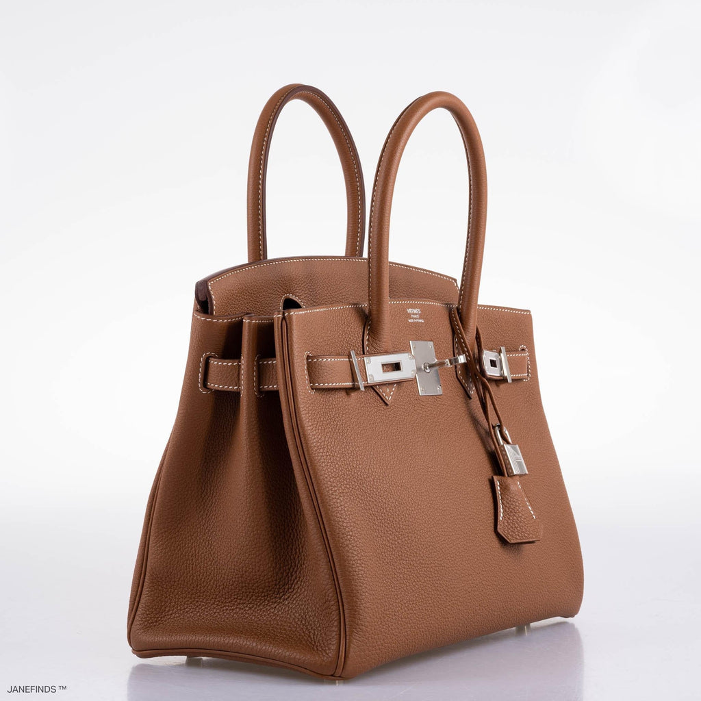 Hermes Birkin 30 Gold Togo with Palladium Hardware