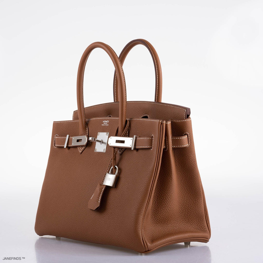 Hermes Birkin 30 Gold Togo with Palladium Hardware