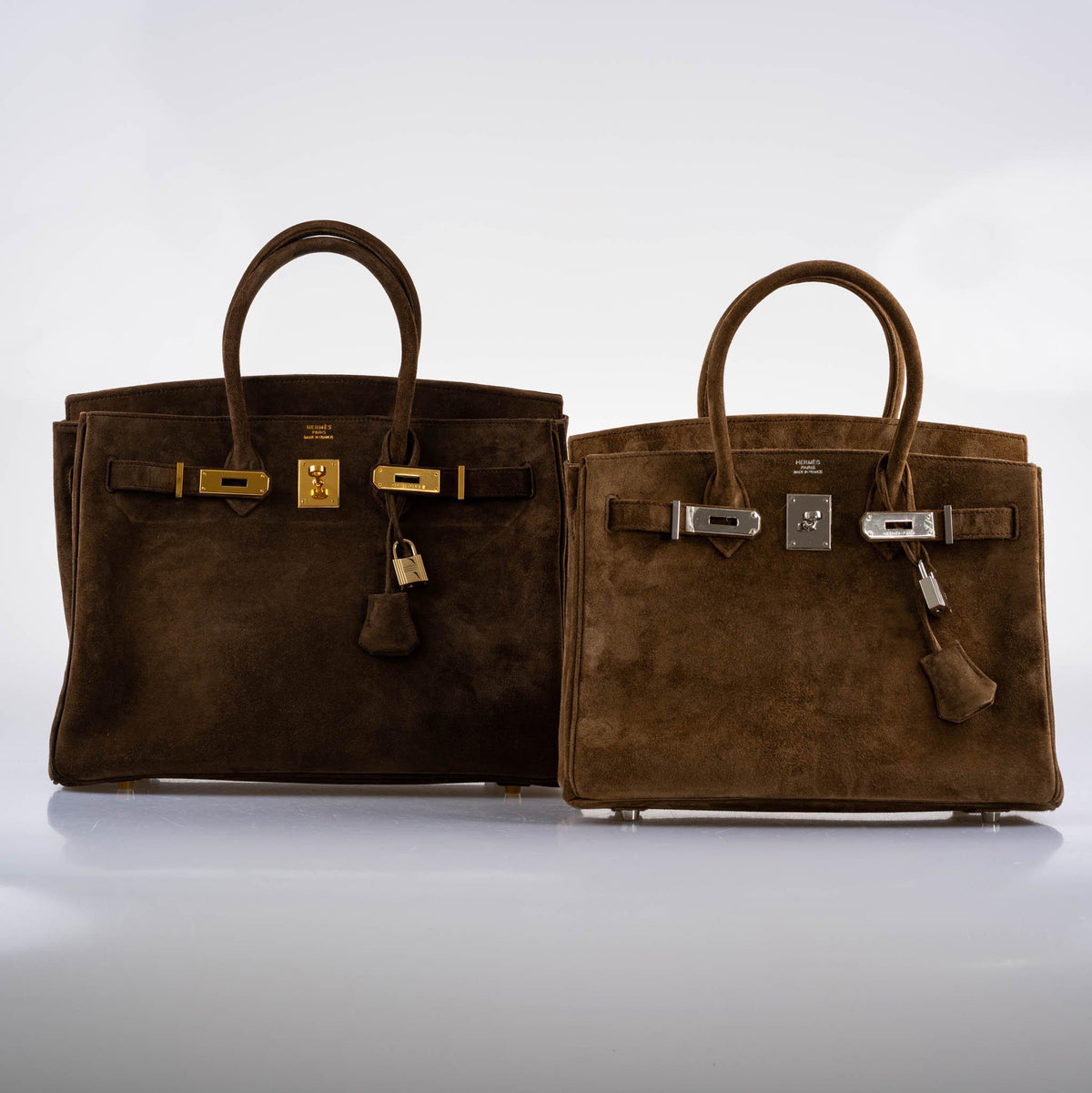 Hermes Birkin 30 Gold Veau Doblis Suede Palladium Hardware