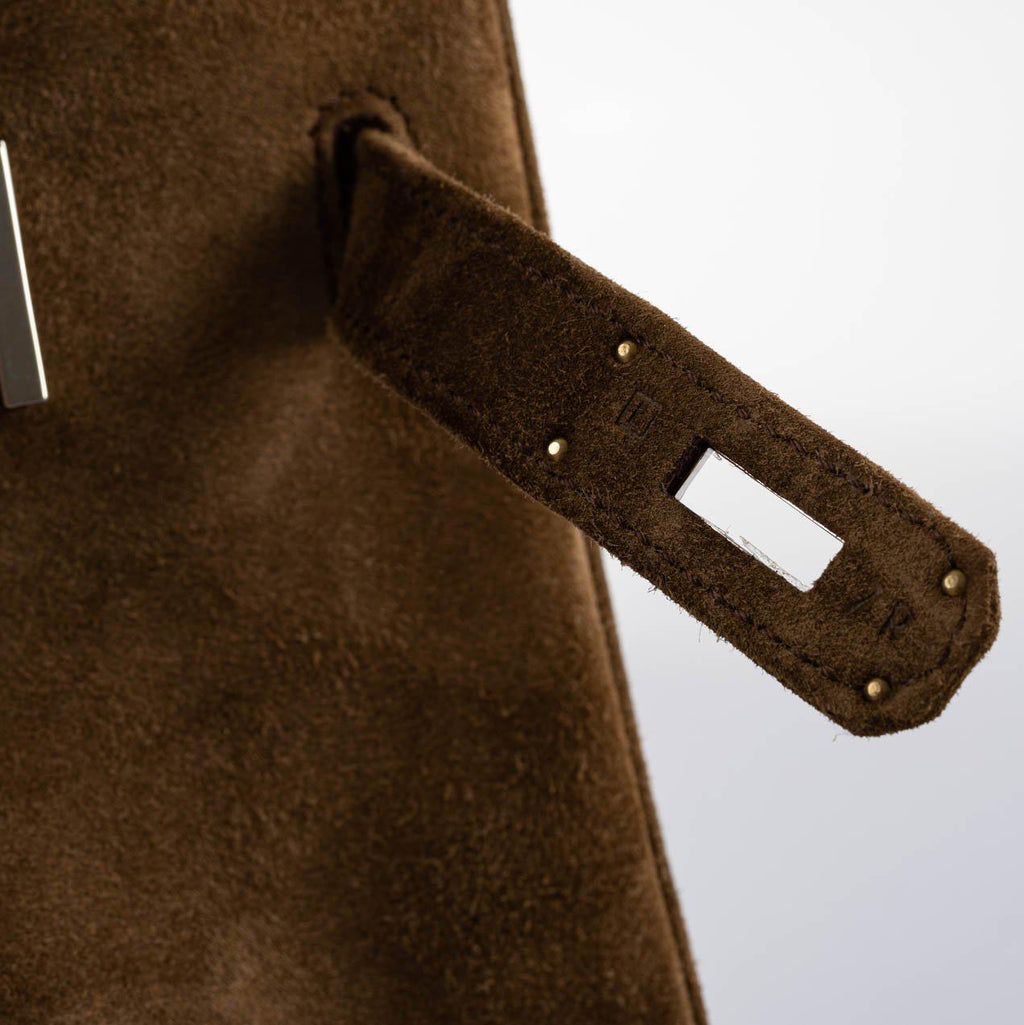 Hermes Birkin 30 Gold Veau Doblis Suede Palladium Hardware