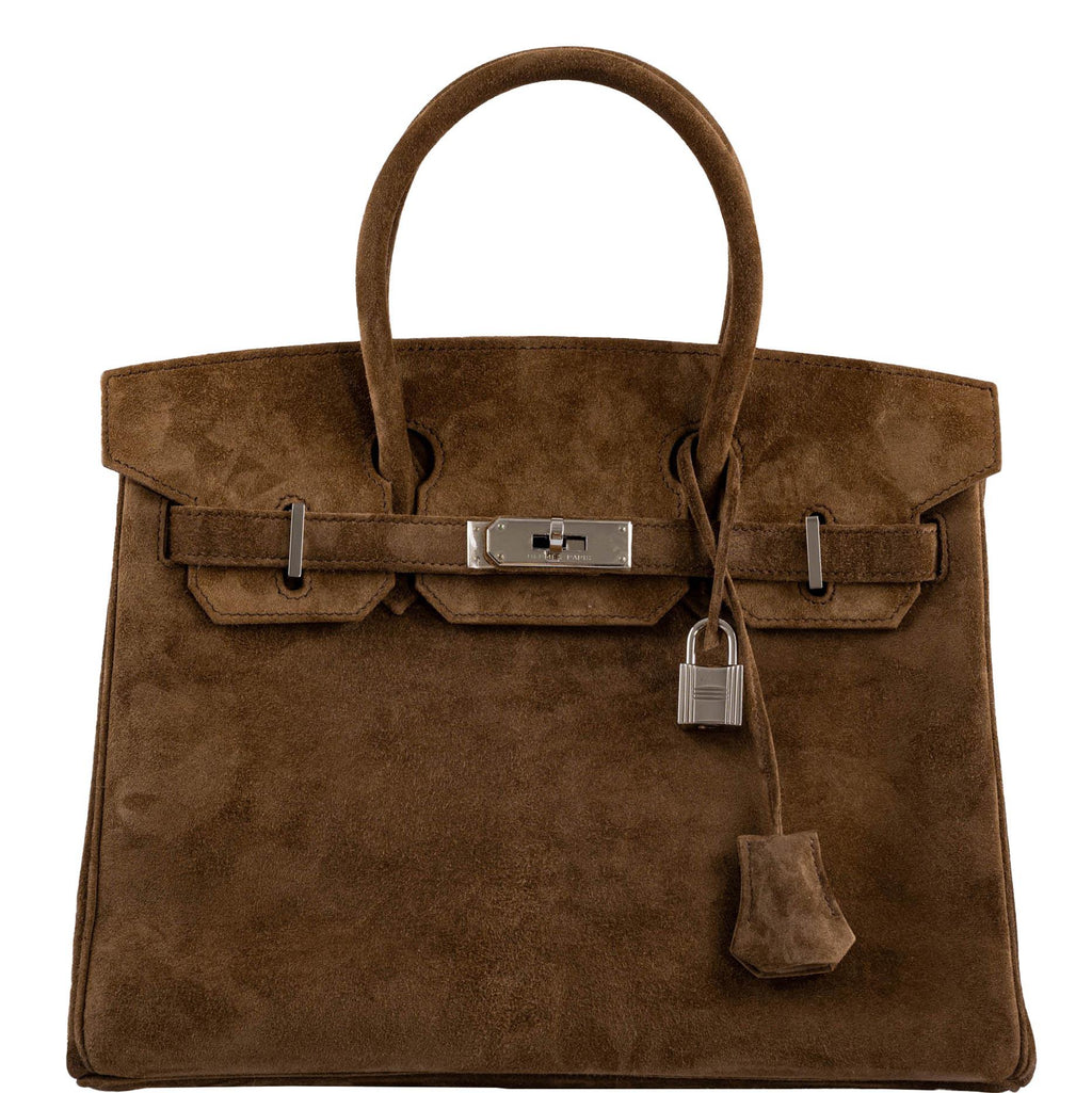 Hermes Birkin 30 Gold Veau Doblis Suede Palladium Hardware