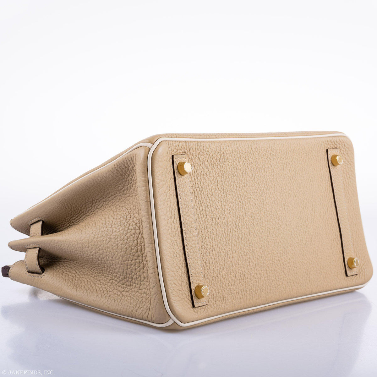 Hermes Birkin 30 HSS Trench & Craie Piping Togo Brushed Gold Hardware
