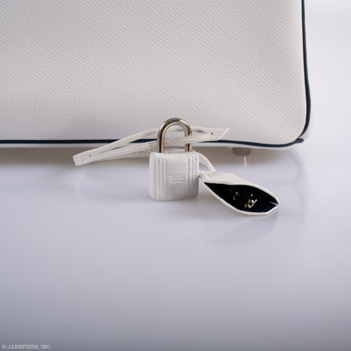 Hermes Birkin 30 HSS White & Blue Marine Epsom leather Palladium Hardware