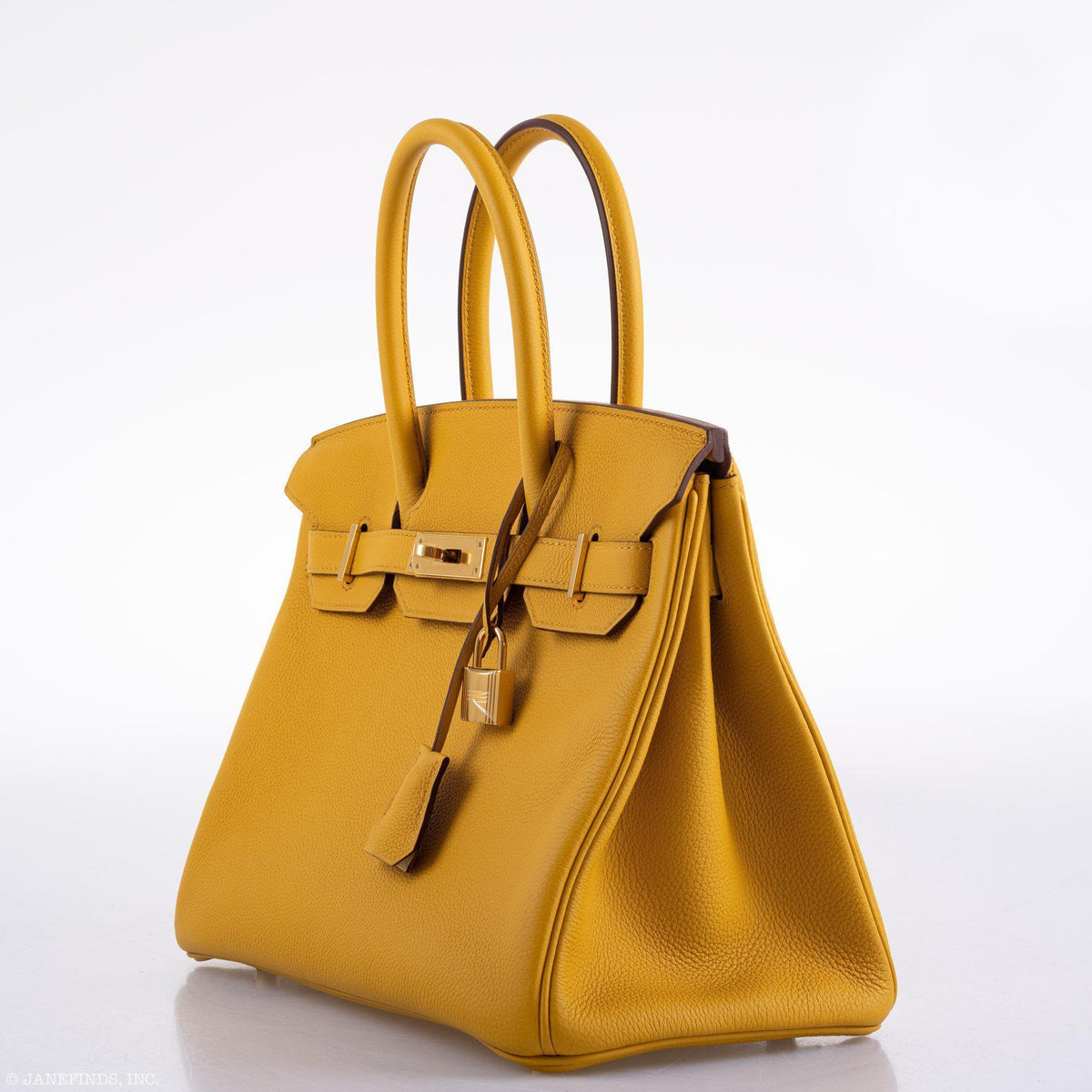 Hermes Birkin 30 Jaune Ambre Togo Gold Hardware