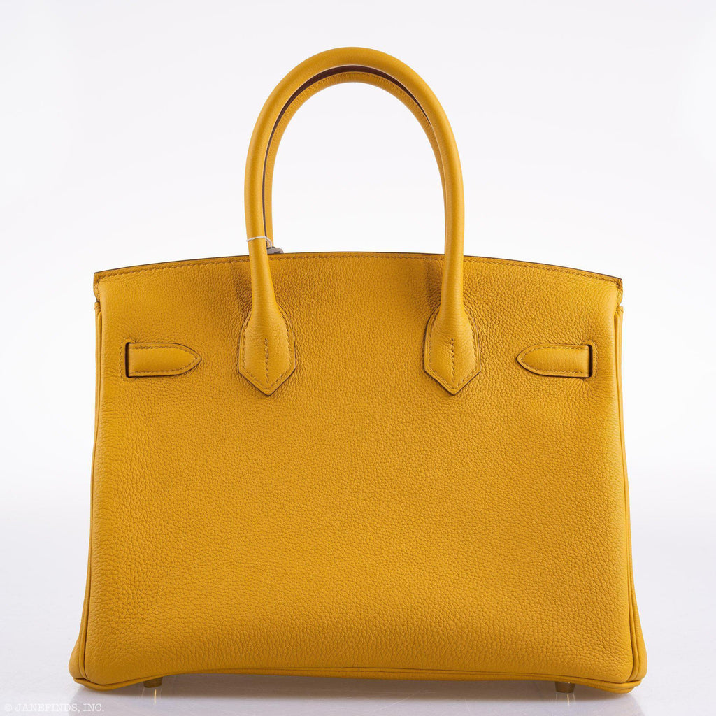 Hermes Birkin 30 Jaune Ambre Togo Gold Hardware