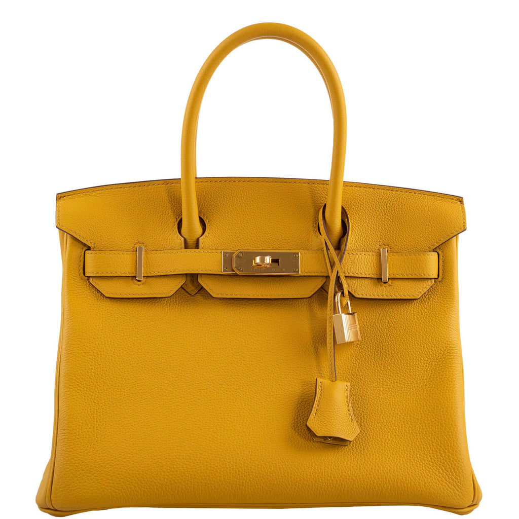 Hermes Birkin 30 Jaune Ambre Togo Gold Hardware