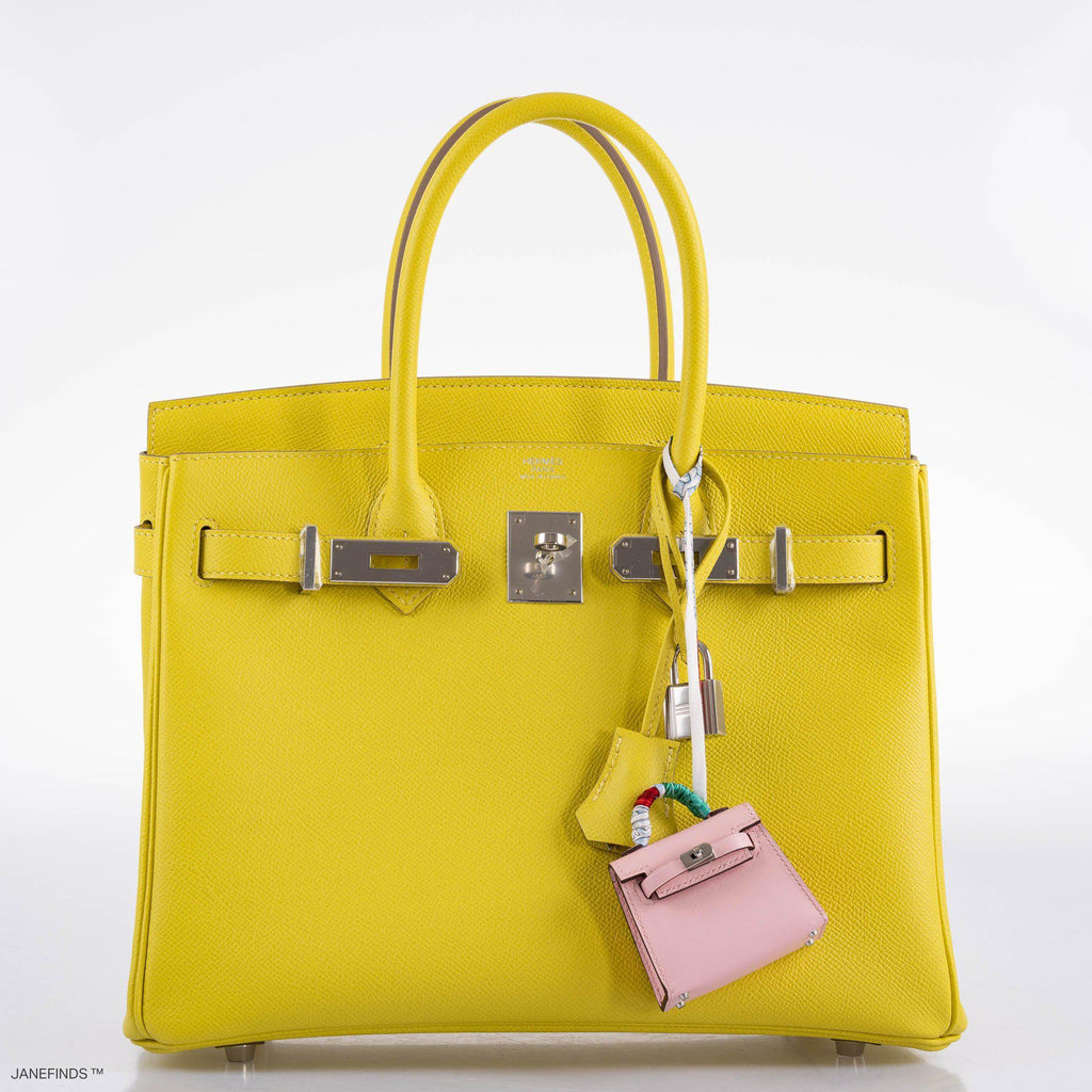 Hermes Birkin 30 Lime Epsom with Palladium Hardware