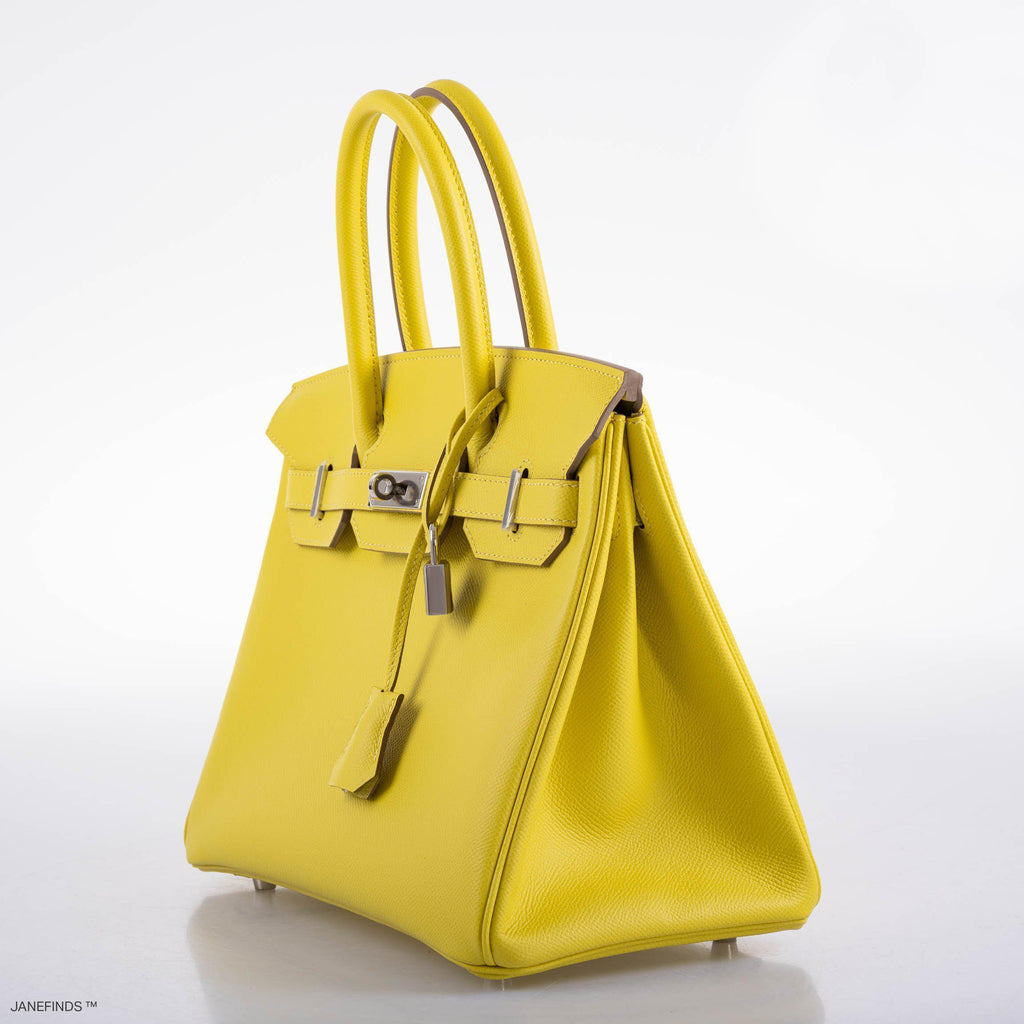 Hermes Birkin 30 Lime Epsom with Palladium Hardware