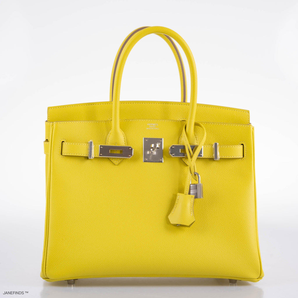 Hermes Birkin 30 Lime Epsom with Palladium Hardware