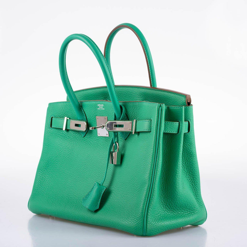 Hermes Birkin 30 Menthe Clemence with Palladium Hardware