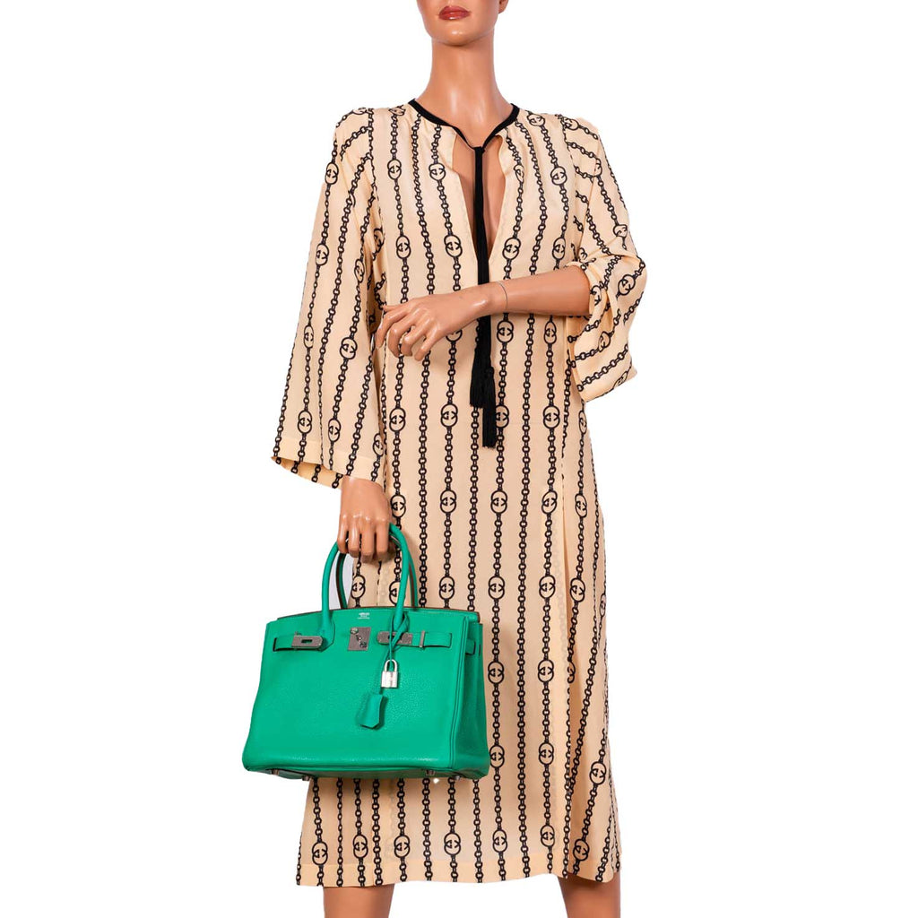 Hermes Birkin 30 Menthe Clemence with Palladium Hardware
