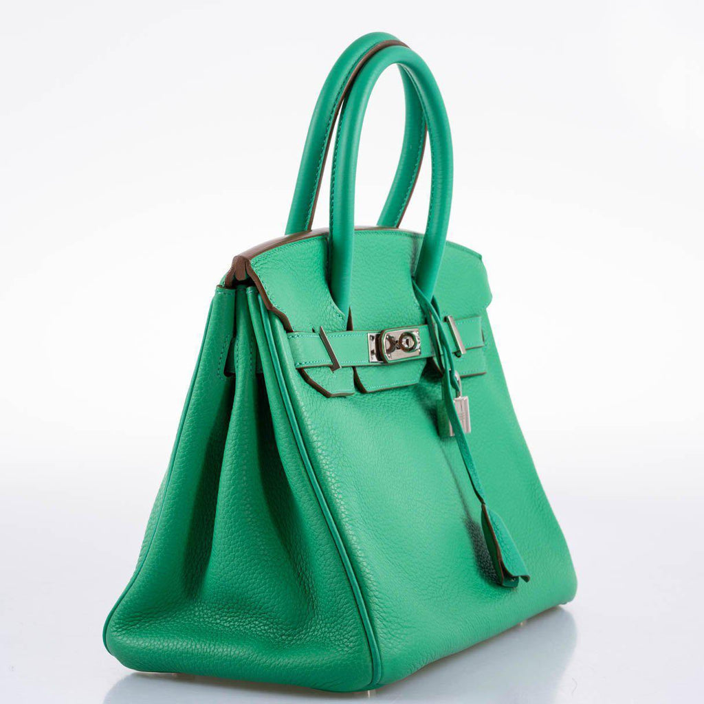 Hermes Birkin 30 Menthe Clemence with Palladium Hardware