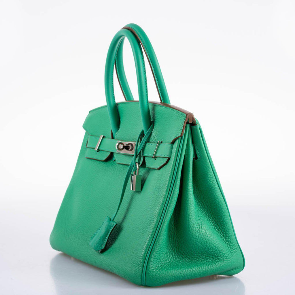 Hermes Birkin 30 Menthe Clemence with Palladium Hardware