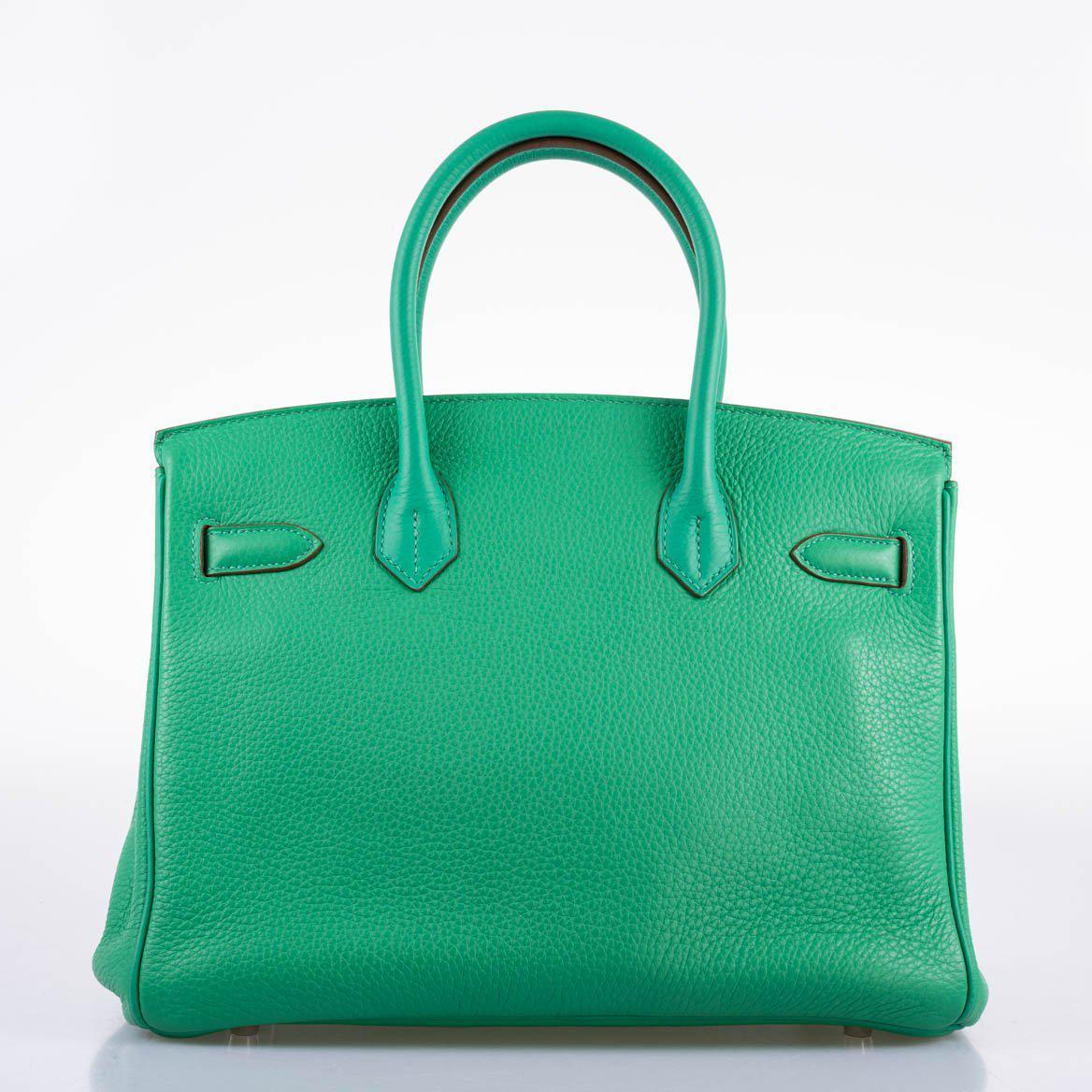 Hermes Birkin 30 Menthe Clemence with Palladium Hardware