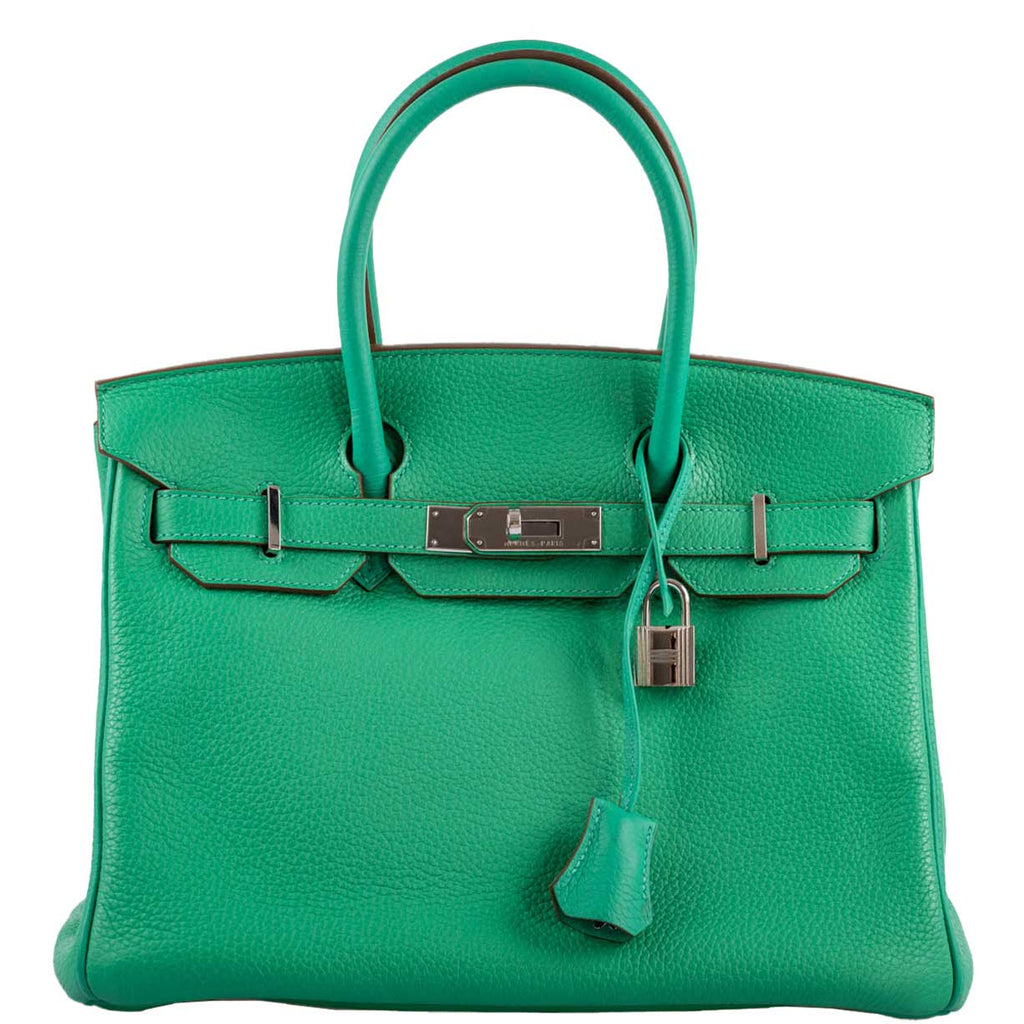 Hermes Birkin 30 Menthe Clemence with Palladium Hardware