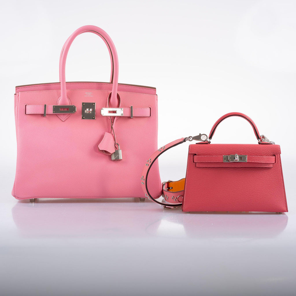 Hermes Birkin 30 Rose Confetti Epsom Palladium Hardware