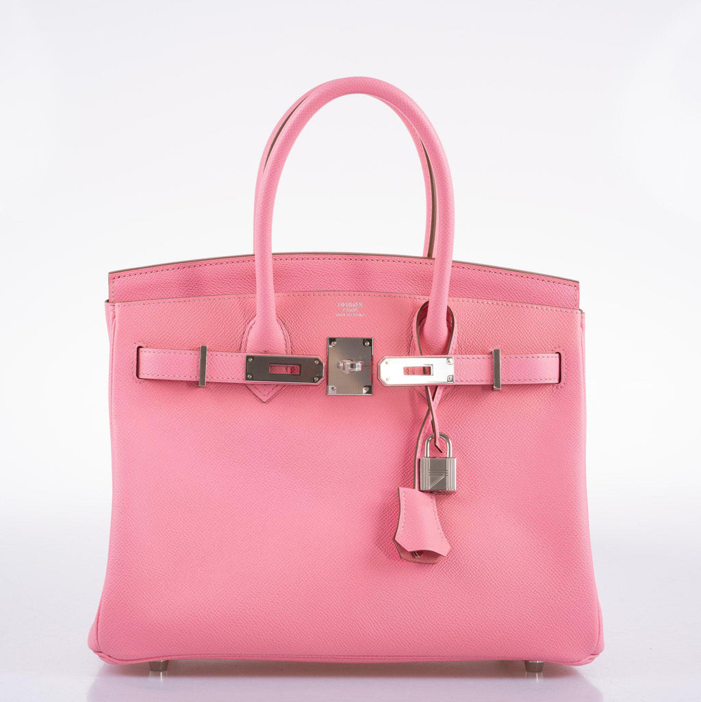 Hermes Birkin 30 Rose Confetti Epsom Palladium Hardware