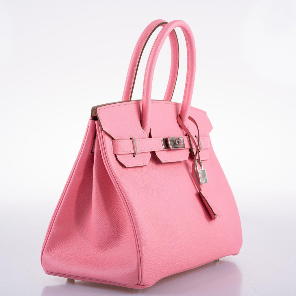 Hermes Birkin 30 Rose Confetti Epsom Palladium Hardware
